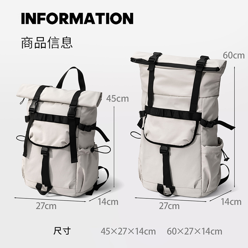 Yeni Erkekler İçin Rulo Ağızlı - Canvas Backpack Casual incelemesi ve fiyatı