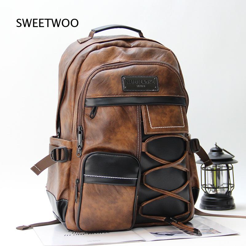 Erkek Kahverengi Renk Bloklu S - Leather Backpack Vintage incelemesi ve fiyatı
