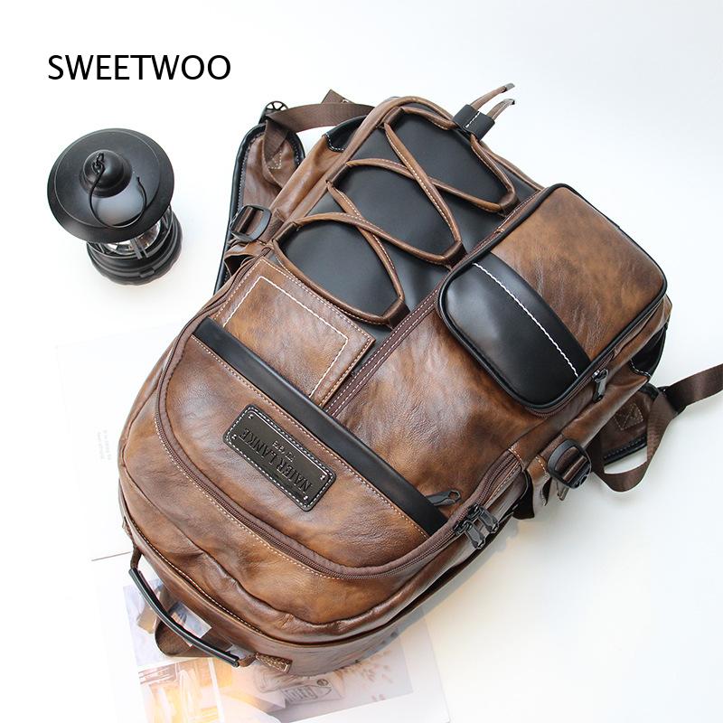 Erkek Kahverengi Renk Bloklu S - Leather Backpack Vintage incelemesi ve fiyatı
