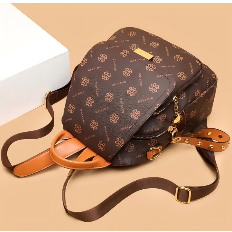 Retro Baskılı Sırt Çantası Kad - Leather Backpack Vintage incelemesi ve fiyatı