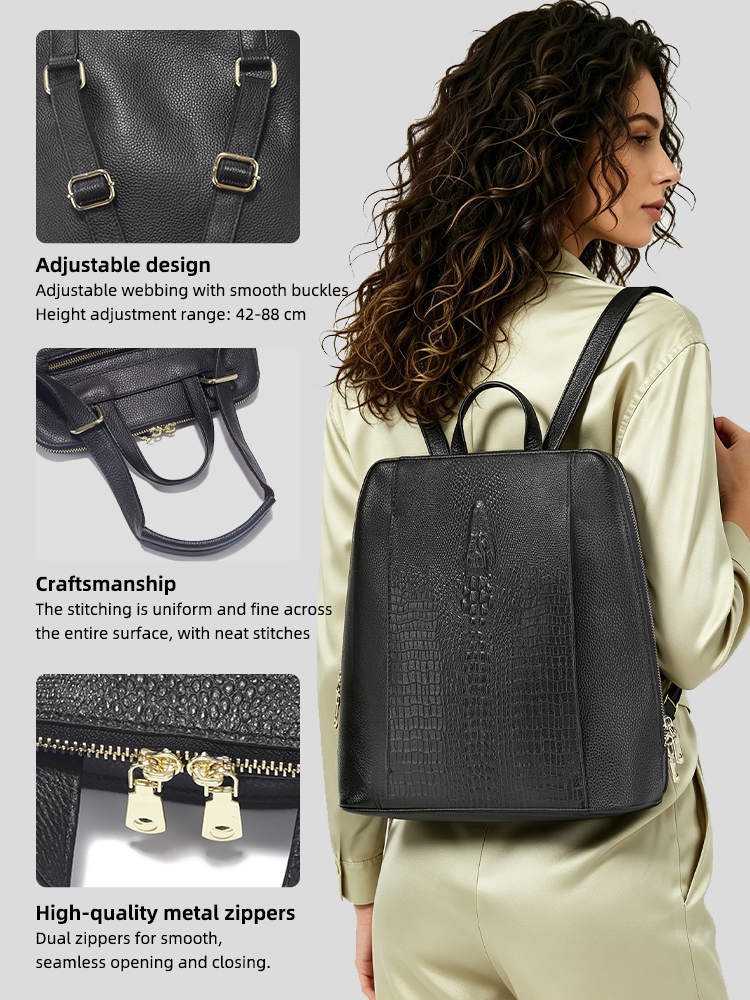 Zency Kadın Timsah Derisi Sırt - Leather Backpack Vintage incelemesi ve fiyatı
